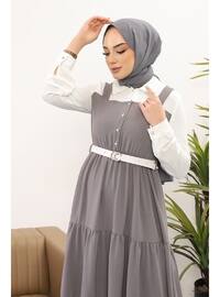 Gray - Modest Dress