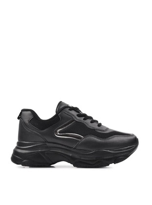 Black - Sport - Faux Leather - Sports Shoes - BEST OF