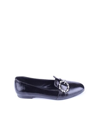 Black - Casual - Flat Shoes - KEÇELİ