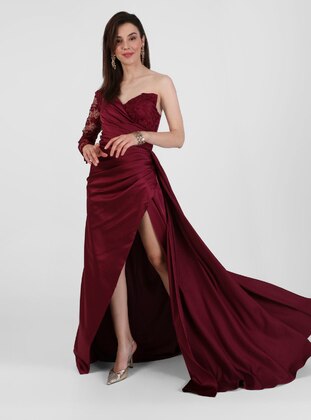 Unlined - Cherry - Evening Dresses  - Meksila