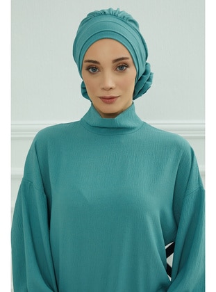 Aerobin Fabric Instant Hijab,Mint Green,Ht 92 Instant Scarf