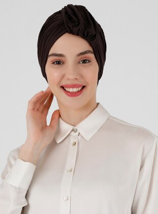 Aura Instant Turban Coffee Color Instant Scarf