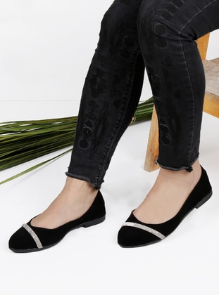 Black - Flat - Flat Shoes - Renkli Butik
