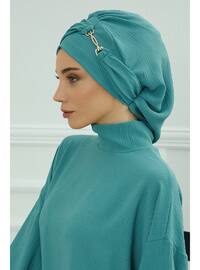 Aerobin Fabric Instant Turban With Accessories,Mint Green,Ht 93 Instant Scarf