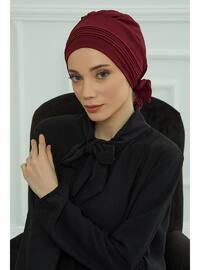 Aerobin Fabric Instant Hijab, Burgundy Instant Scarf
