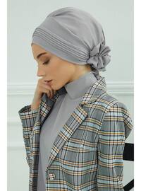 Aerobin Fabric Instant Hijab, Grey Instant Scarf