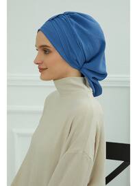 Aerobin Fabric Instant Hijab,Blue,Ht 90 Instant Scarf