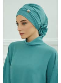 Aerobin Fabric Instant Turban With Accessories,Mint Green,Ht 95 Instant Scarf