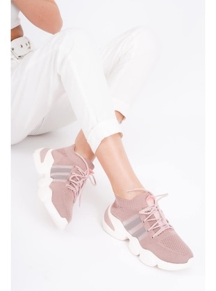 Powder Pink - Sports Shoes - DİVOLYA
