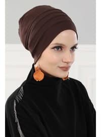 Beanie Model Hijab Undercap Coffee Color Coffee Color Instant Scarf