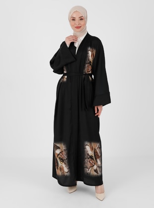 Unlined - Multi - Black - Viscose - Kimono - Meryem Acar