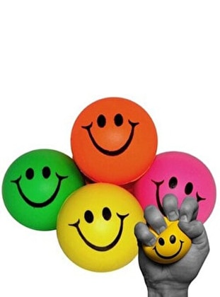 Smiley Face Stress And Hand Massage Ball White