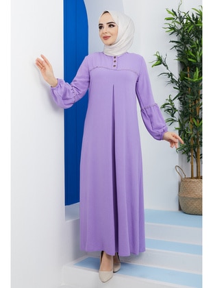 Lilac - Plus Size Dress - İmaj Butik