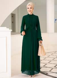 Emerald - Crew neck - Fully Lined - Modest Dress - DressLife
