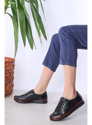 Black -  - Casual Shoes - Artı Artı Ayakkabı