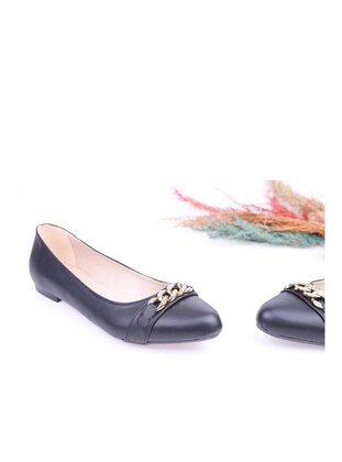 Black - Casual - Flat Shoes - Sedef