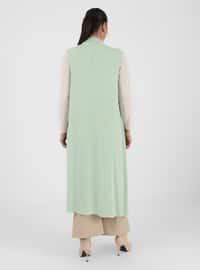 Sea-green Plus Size Vest