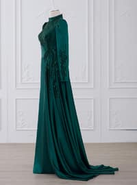 Talisman Hijab Evening Dress Emerald