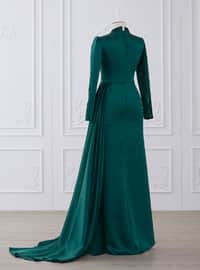Talisman Hijab Evening Dress Emerald