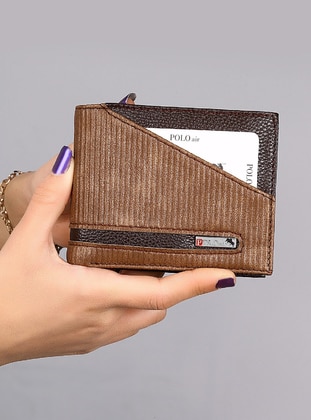 Men's Wallet Mink With Line Pattern