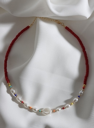 Red - Necklace - Batı Accessories