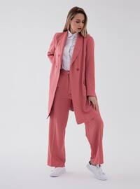 Coral - Fully Lined - Cotton - Shawl Collar - Suit
