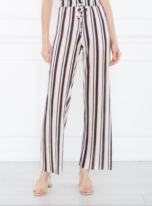 White - Stripe - Cotton - Pants - Nurkombin