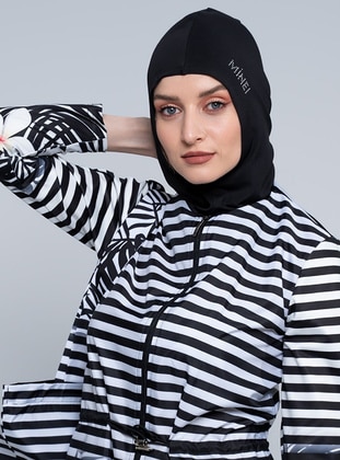 Black - Swim Hijab - Minel Mayo