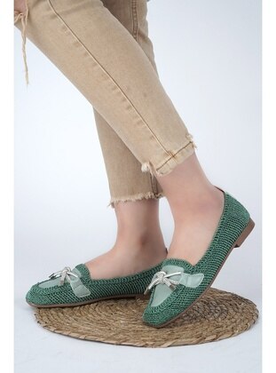 Green - Flat - Flat Shoes - ASKA SHOES