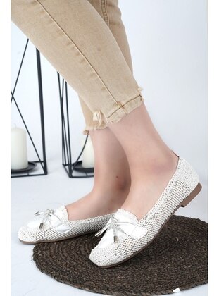 White - Flat - Flat Shoes - ASKA SHOES