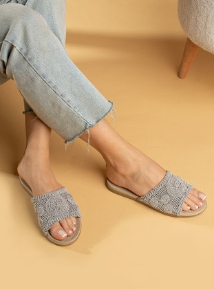 Gray - Sandal - Sandal - Pembe Potin