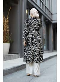 Mink - Unlined - Zebra - Crepe - Kimono