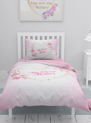 Pink - Cotton - Duvet Set: 2 Pillowcases & 1 Duvet Cover - Monohome