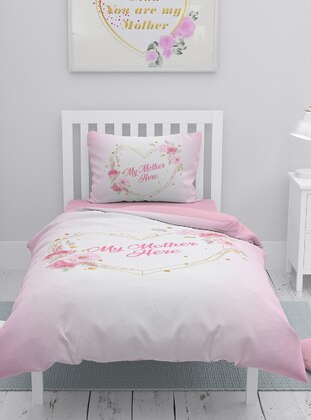 Pink - Cotton - Duvet Set: 2 Pillowcases & 1 Duvet Cover - Monohome