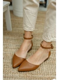 Tan - Flat Shoes