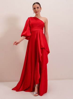 Red - Evening Dresses - By Saygı