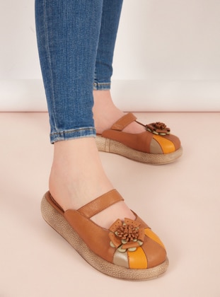 Tan - Sandal - Slippers - Shoestime