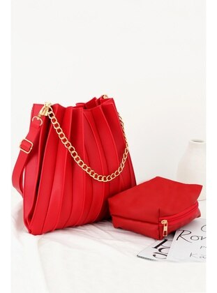 Red - Shoulder Bags - Bipanya