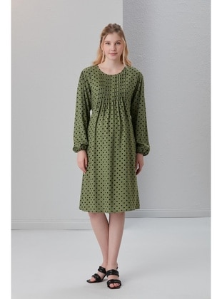 Green - Maternity Dress - IŞŞIL