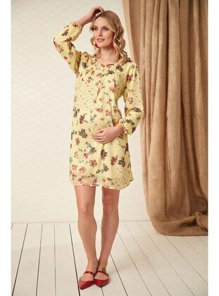 Yellow - Maternity Dress - IŞŞIL