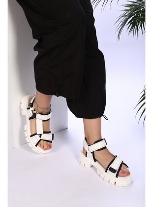 Flat Sandals - White - Sandal - Shoeberry