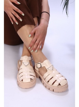 Flat Sandals - Nude - Sandal - Shoeberry