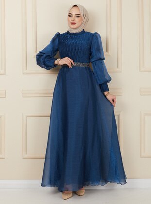  - Fully Lined - Crew neck - Modest Evening Dress - Olcay