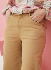 Cotton - Beige - Pantalon en jean