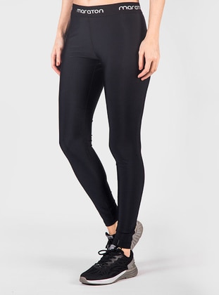 Black - Gym Leggings - Maraton Sportswear