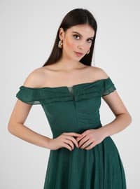 Fully Lined - Emerald - Sweatheart Neckline - Evening Dresses