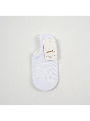 White - 150ml - Girls` Socks - KATAMİNO