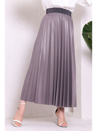 Gray - Unlined - Skirt - İmaj Butik
