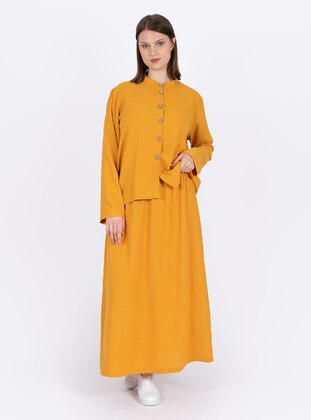 Mustard - Button Collar - Unlined - Plus Size Suit - XANZAD