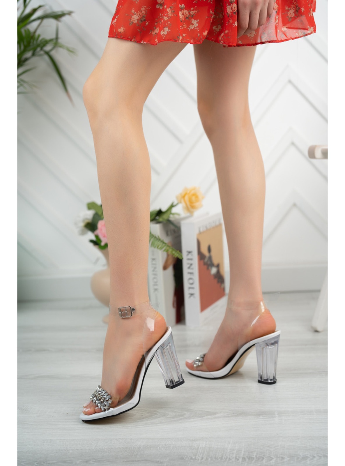Women's Transparent Color High Heel Shoes Md1116 119 2
